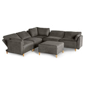 Sala De 6 Modulos Makora Morelli Memory Foam Oxford Chenil Respaldo Reclinable De 3 Posiciones