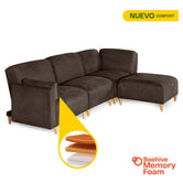 Sala Modular de 4 modulos Zavian Color Chocolate