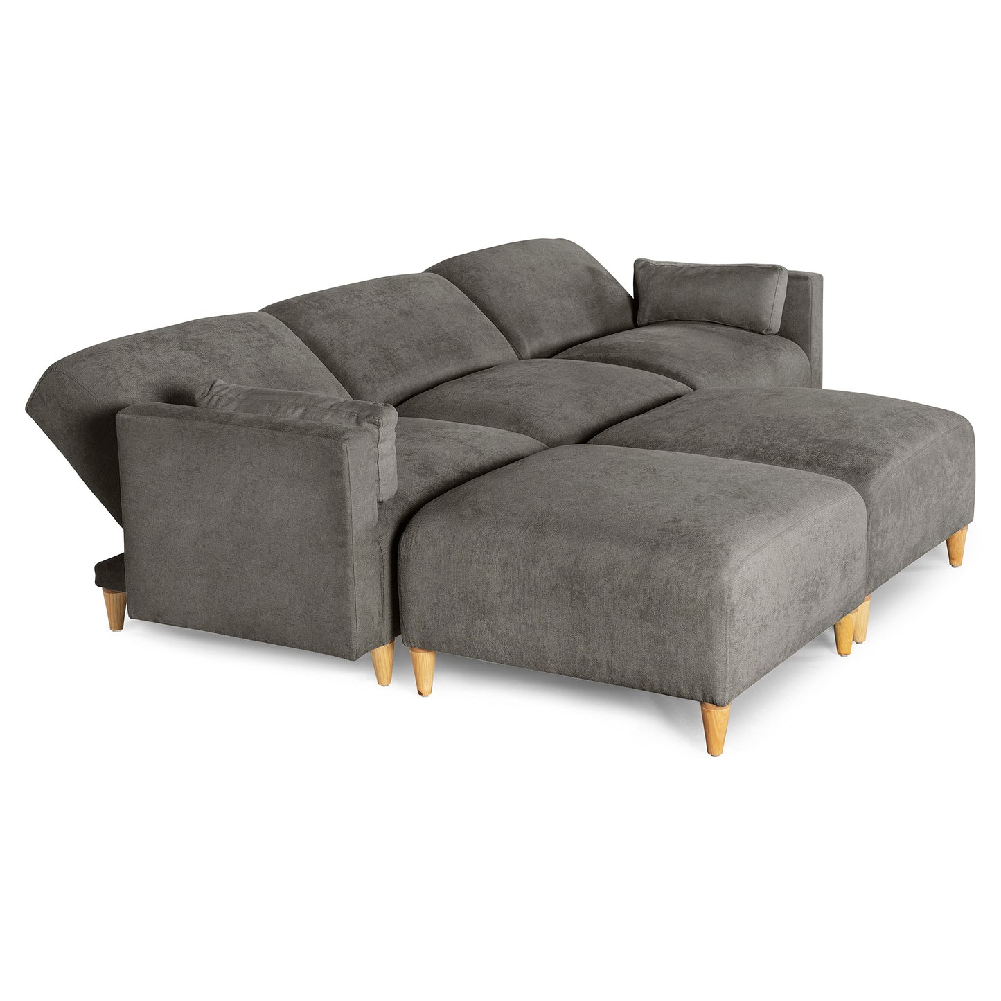 Sala Modular de 5 modulos Zavian Color Gris Oxford