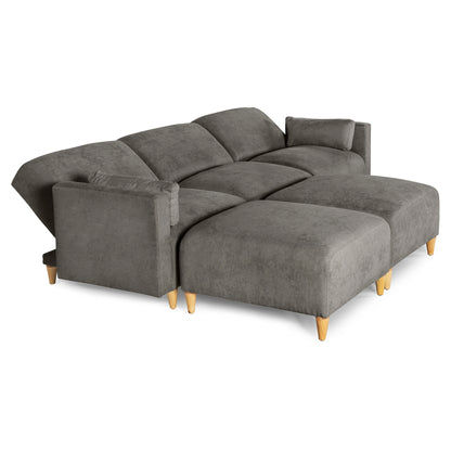 Sala Modular de 5 modulos Zavian Color Gris Oxford