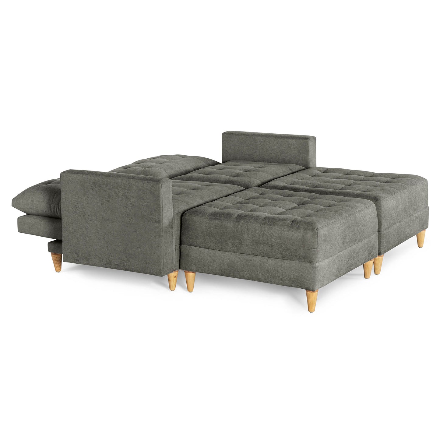 Sala Modular Godric de 4 modulos Color Gris Oxford