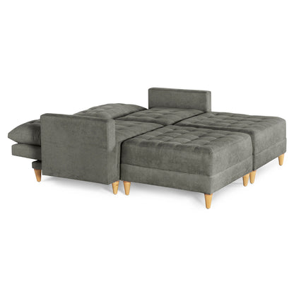 Sala Modular Godric de 4 modulos Color Gris Oxford