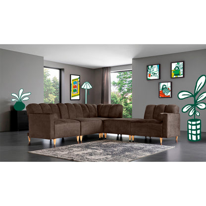 Sala Modular Kieran de 5 modulos Color Chocolate