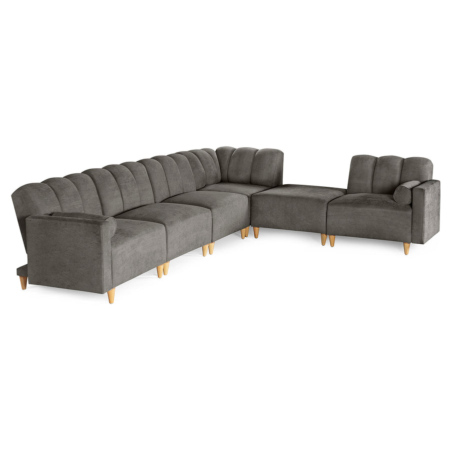 Sala Modular Kieran de 6 modulos Color Oxford