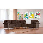 Sala Modular Maristella de 5 modulos Color Chocolate