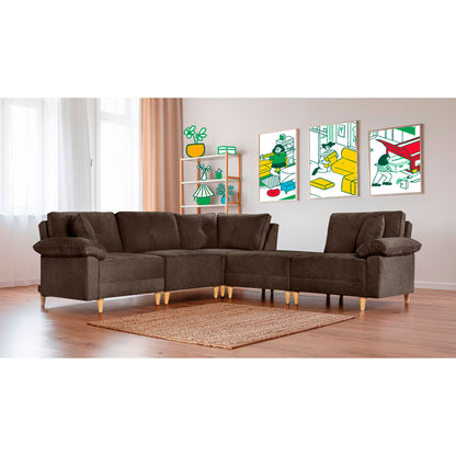 Sala Modular Maristella de 5 modulos Color Chocolate