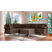 Sala Modular Maristella De 6 modulos Color Chocolate