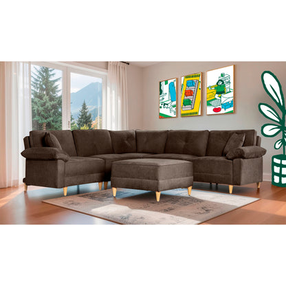 Sala Modular Maristella De 6 modulos Color Chocolate
