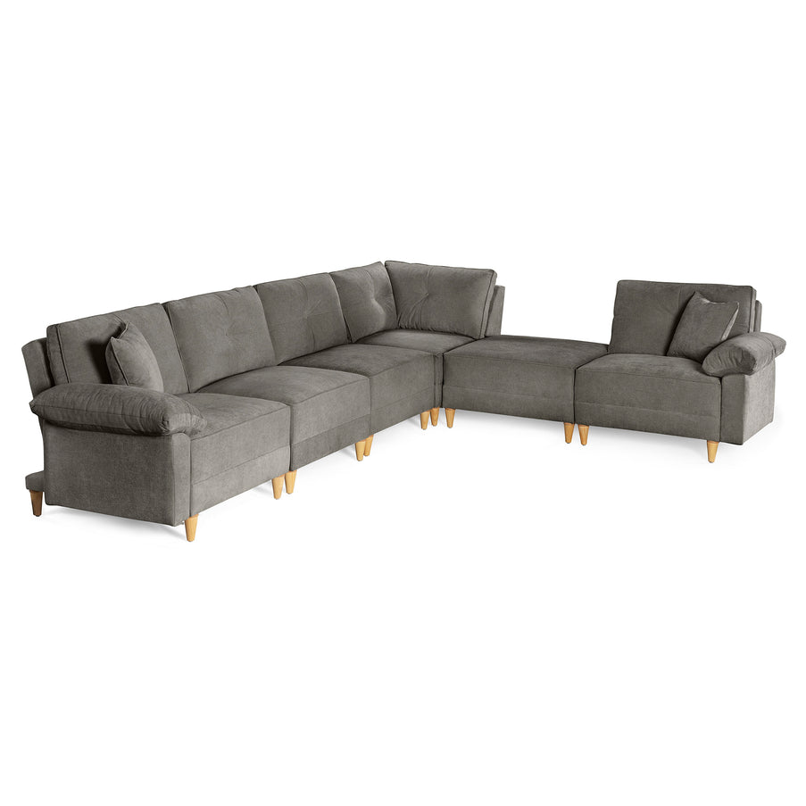 Sala Modular Maristella De 6 modulos Color Oxford