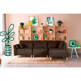 Sala modular Everyn de 6 modulos Color Chocolate