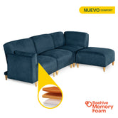 Sala Modular de 4 modulos Zavian Color Azul