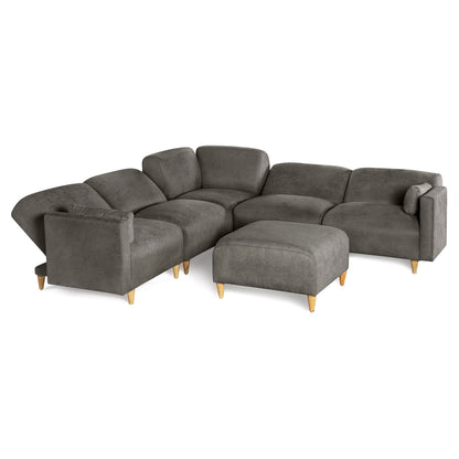 Sala Modular de 6 modulos Zavian Color Gris Oxford