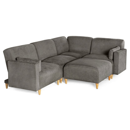 Sala Modular de 5 modulos Zavian Color Gris Oxford