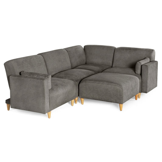 Sala Modular de 5 modulos Zavian Color Gris Oxford