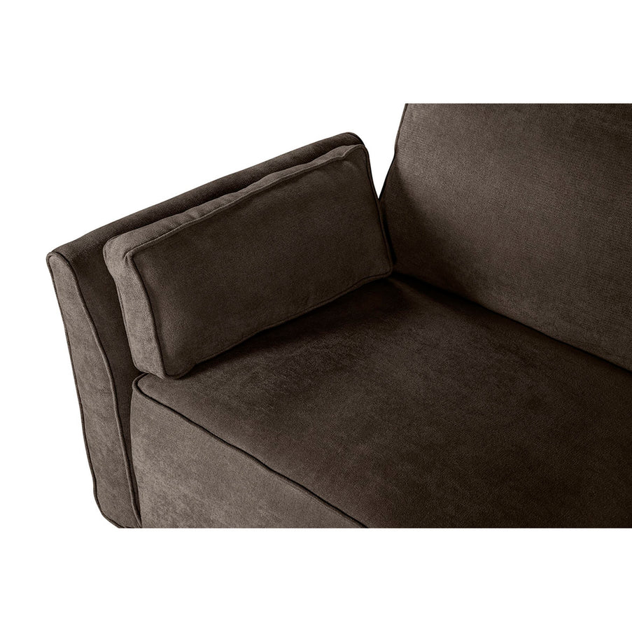 Sala De 4 Modulos Makora Morelli Memory Foam Chocolate Chenil Respaldo Reclinable De 3 Posiciones