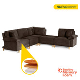 Sala Modular Maristella de 5 modulos Color Chocolate