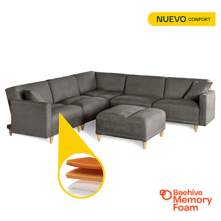 Sala modular Avalon de 6 modulos Color Oxford