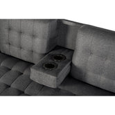 Sala Modular Doble Chaise Barker Color Gris Oxford