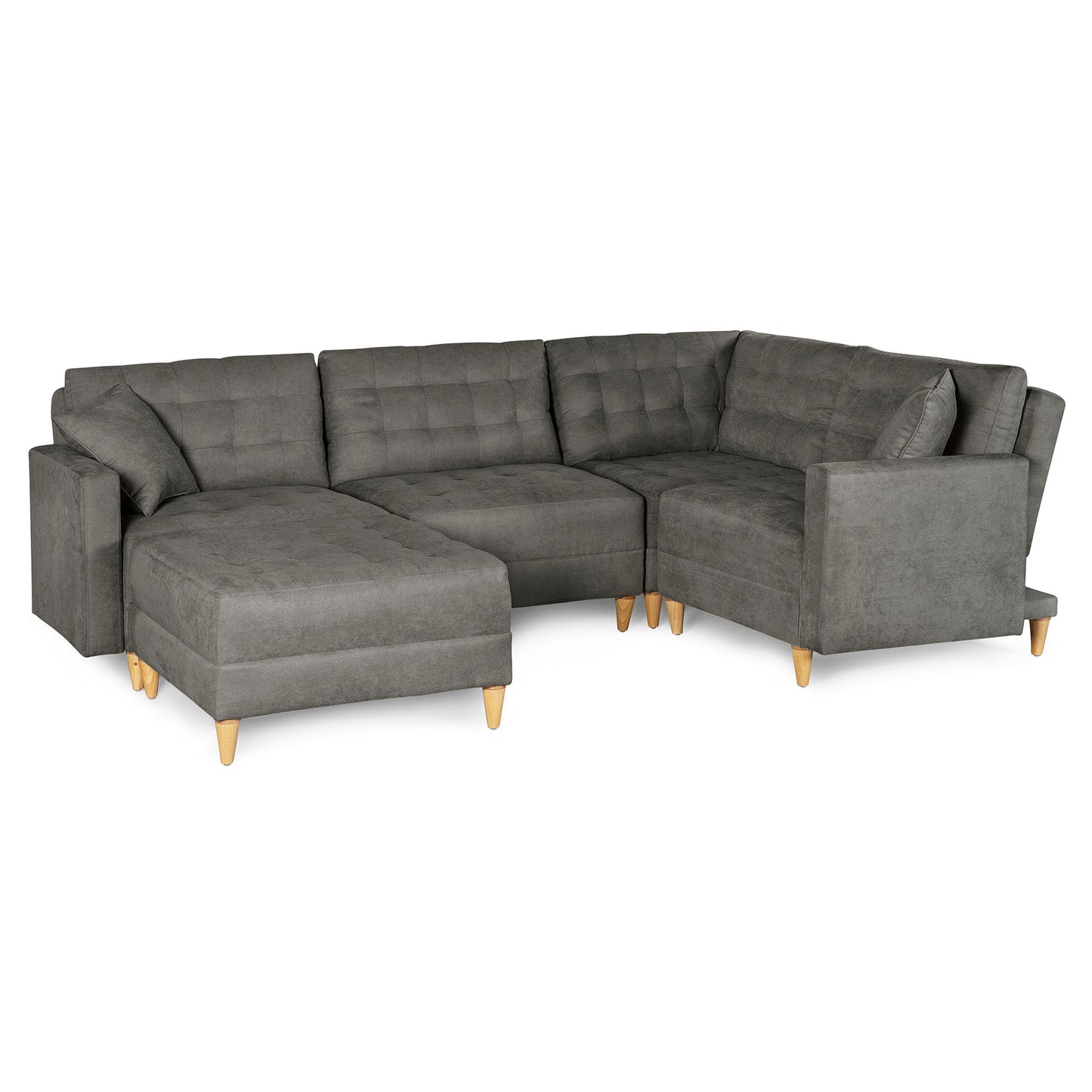 Sala Modular Godric de 5 modulos Color Gris Oxford