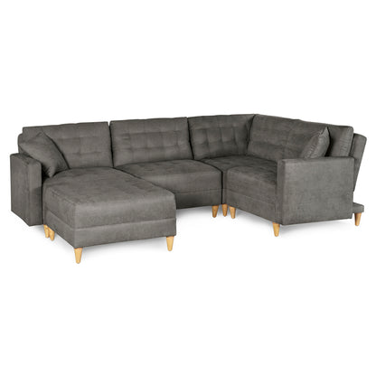 Sala Modular Godric de 5 modulos Color Gris Oxford