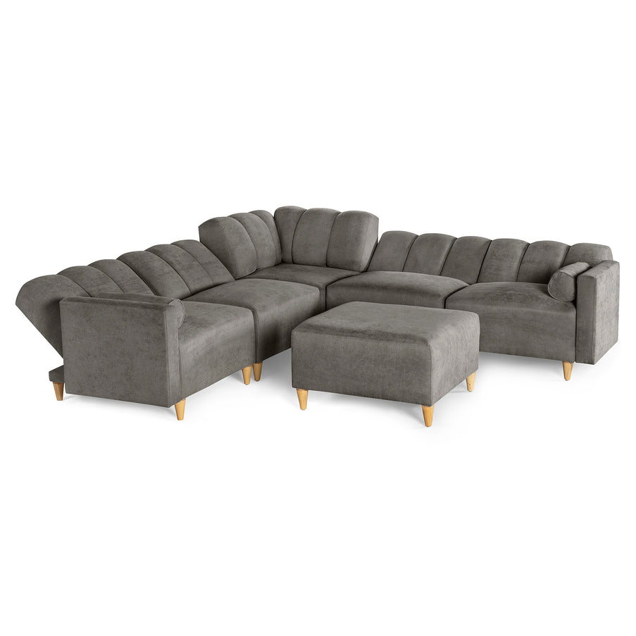 Sala Modular Kieran de 6 modulos Color Oxford