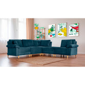 Sala Modular Maristella de 5 modulos Color Azul