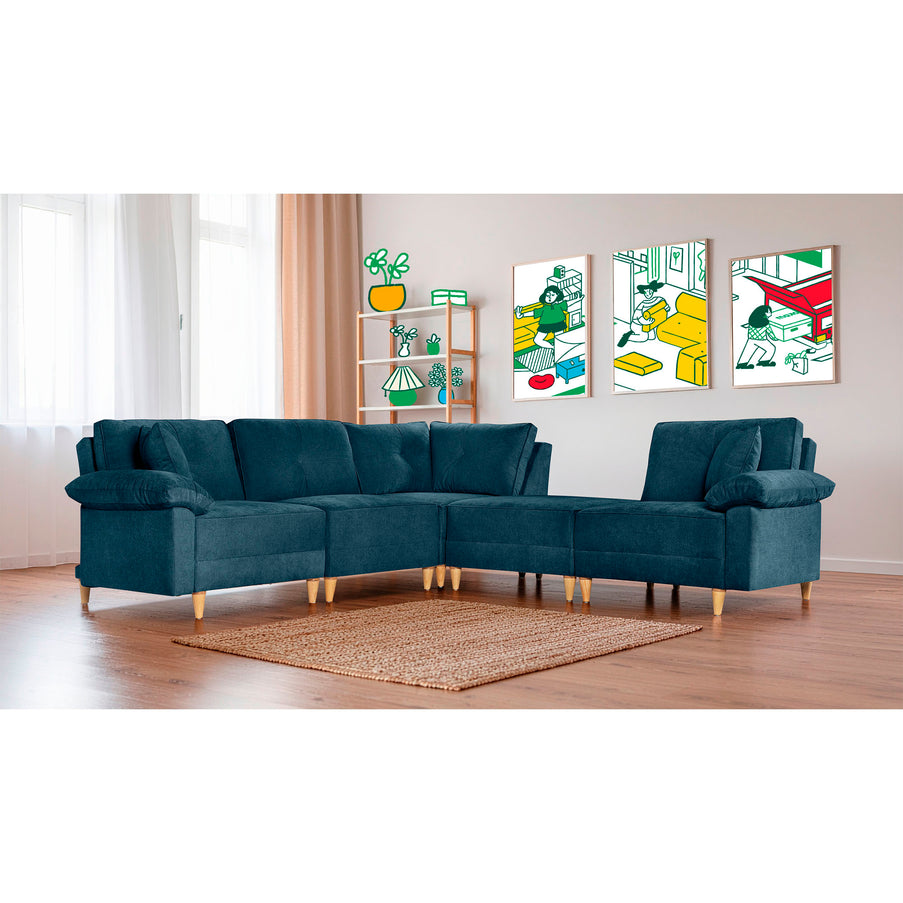 Sala Modular Maristella de 5 modulos Color Azul