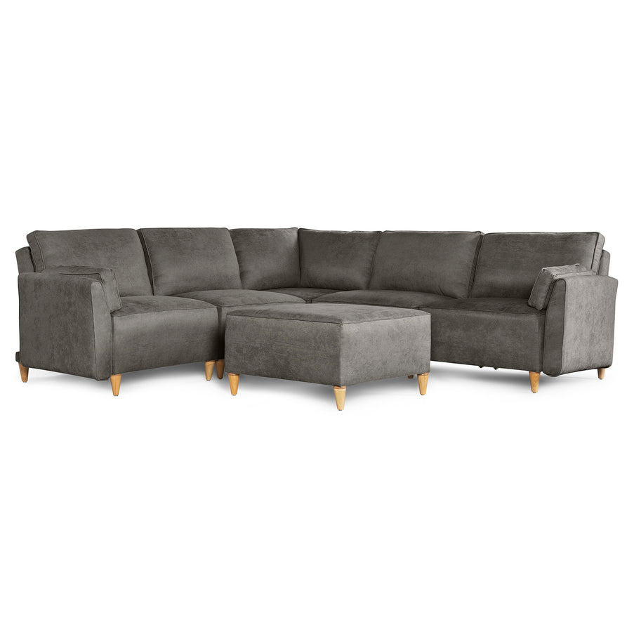 Sala De 6 Modulos Makora Morelli Memory Foam Oxford Chenil Respaldo Reclinable De 3 Posiciones