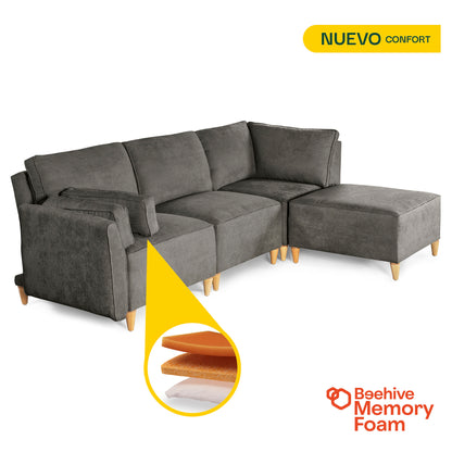 Sala modular Morelli de 4 modulos Color Oxford