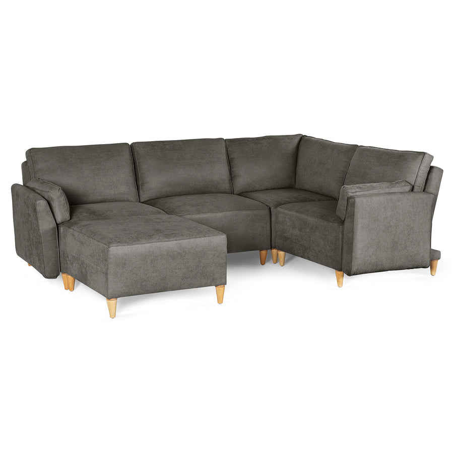 Sala De 5 Modulos Makora Morelli Memory Foam Oxford Chenil Respaldo Reclinable De 3 Posiciones