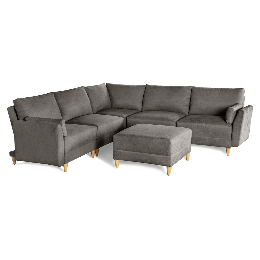 Sala De 6 Modulos Makora Everyn Memory Foam Oxford Chenil Respaldo Reclinable De 3 Posiciones