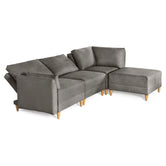 Sala De 4 Modulos Makora Everyn Memory Foam Oxford Chenil Respaldo Reclinable De 3 Posiciones