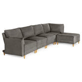 Sala De 5 Modulos Makora Everyn Memory Foam Oxford Chenil Respaldo Reclinable De 3 Posiciones