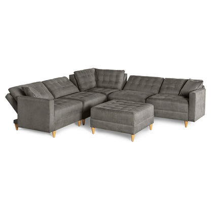Sala Modular Godric de 6 modulos Color Gris Oxford