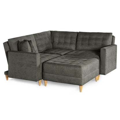 Sala Modular Godric de 4 modulos Color Gris Oxford