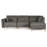 Sala De 4 Modulos Makora Morelli Memory Foam Oxford Chenil Respaldo Reclinable De 3 Posiciones