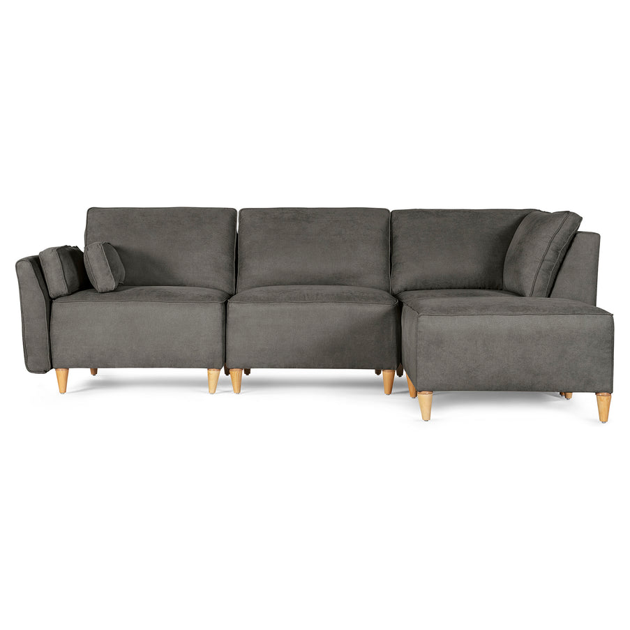 Sala De 4 Modulos Makora Morelli Memory Foam Oxford Chenil Respaldo Reclinable De 3 Posiciones