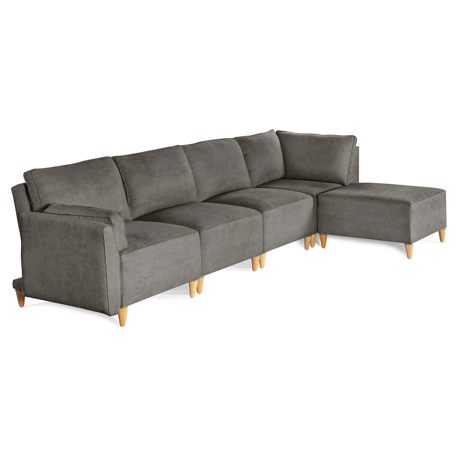 Sala De 5 Modulos Makora Morelli Memory Foam Oxford Chenil Respaldo Reclinable De 3 Posiciones