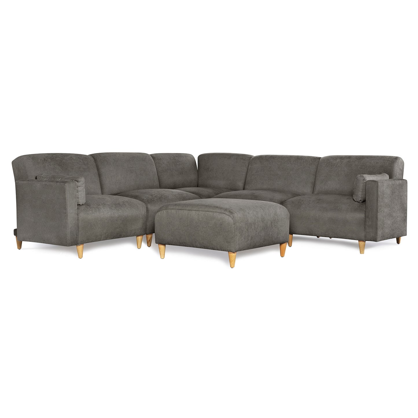 Sala Modular de 6 modulos Zavian Color Gris Oxford
