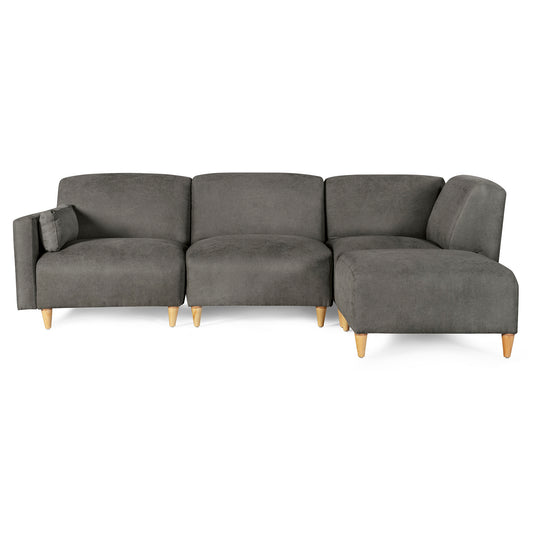 Sala Modular de 4 modulos Zavian Color Gris Oxford