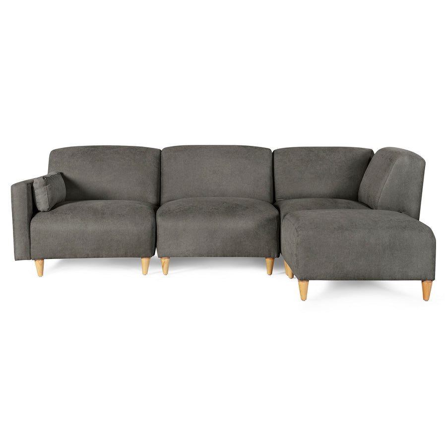 Sala Modular de 4 modulos Zavian Color Gris Oxford