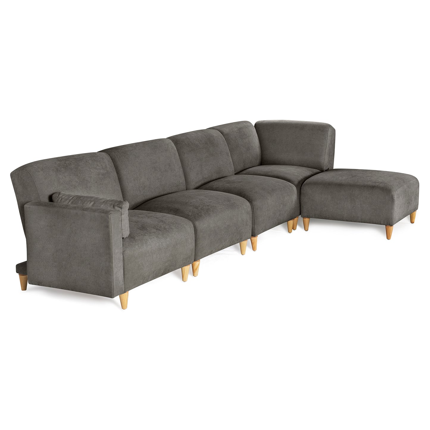 Sala Modular de 5 modulos Zavian Color Gris Oxford