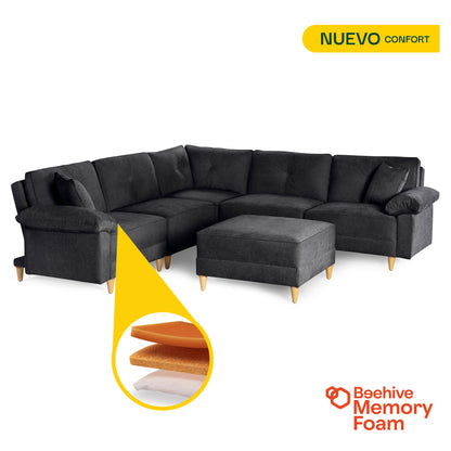 Sala Modular Maristella De 6 modulos Color Negro