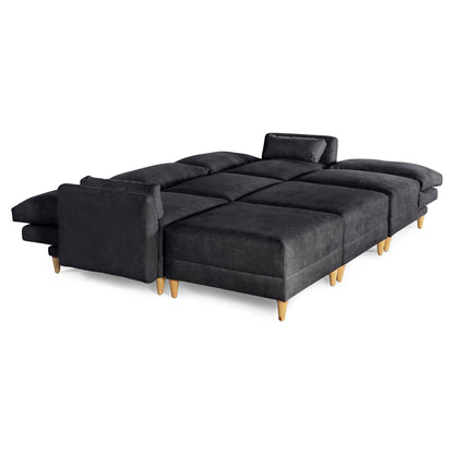 Sala modular Everyn de 6 modulos Color Negro