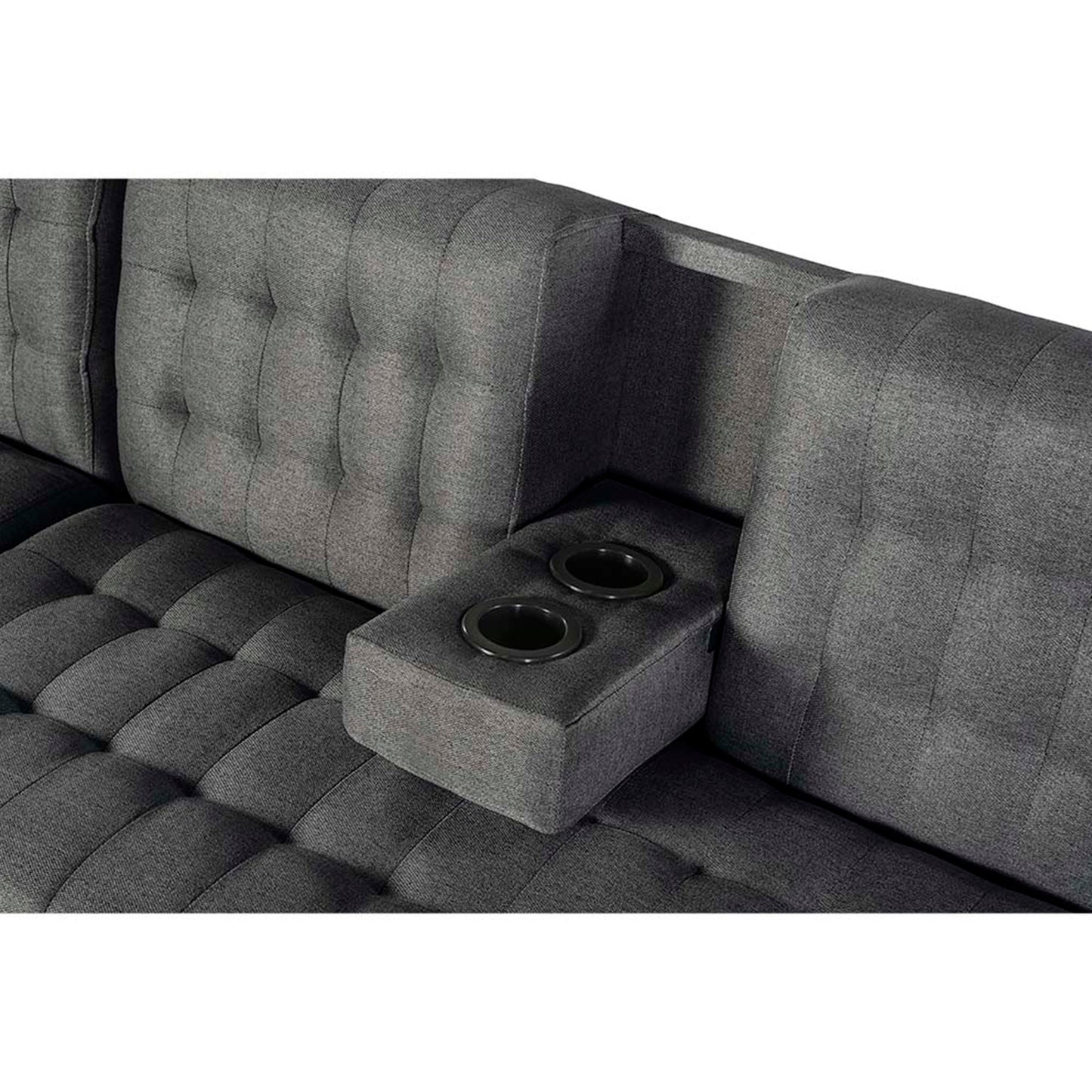 Sala Modular Doble Chaise Marietta Color Gris Oxford