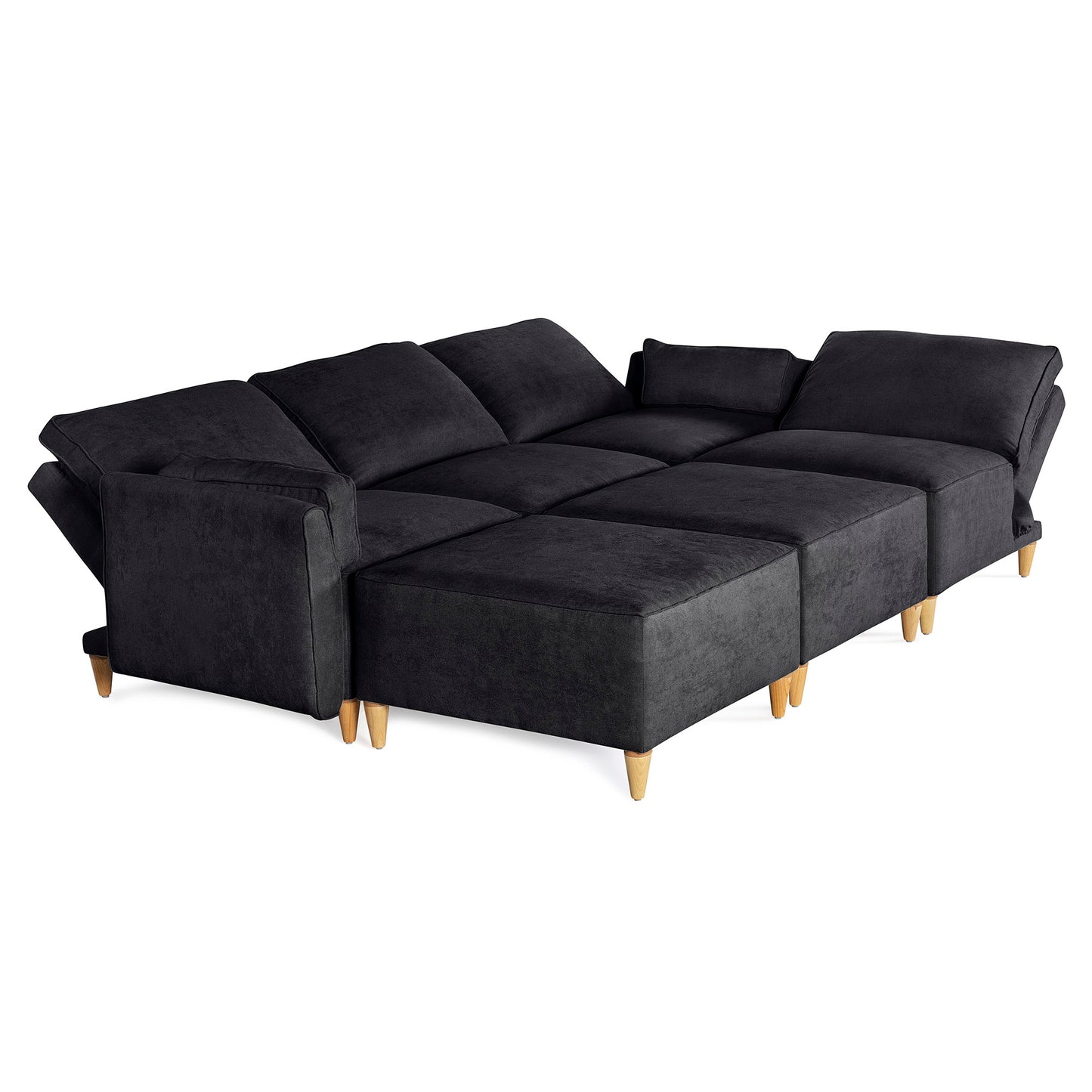 Sala modular Morelli de 6 modulos Color Negro