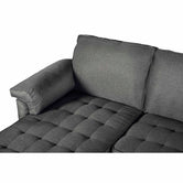 Sala Modular Doble Chaise Salazar Color Gris Oxford