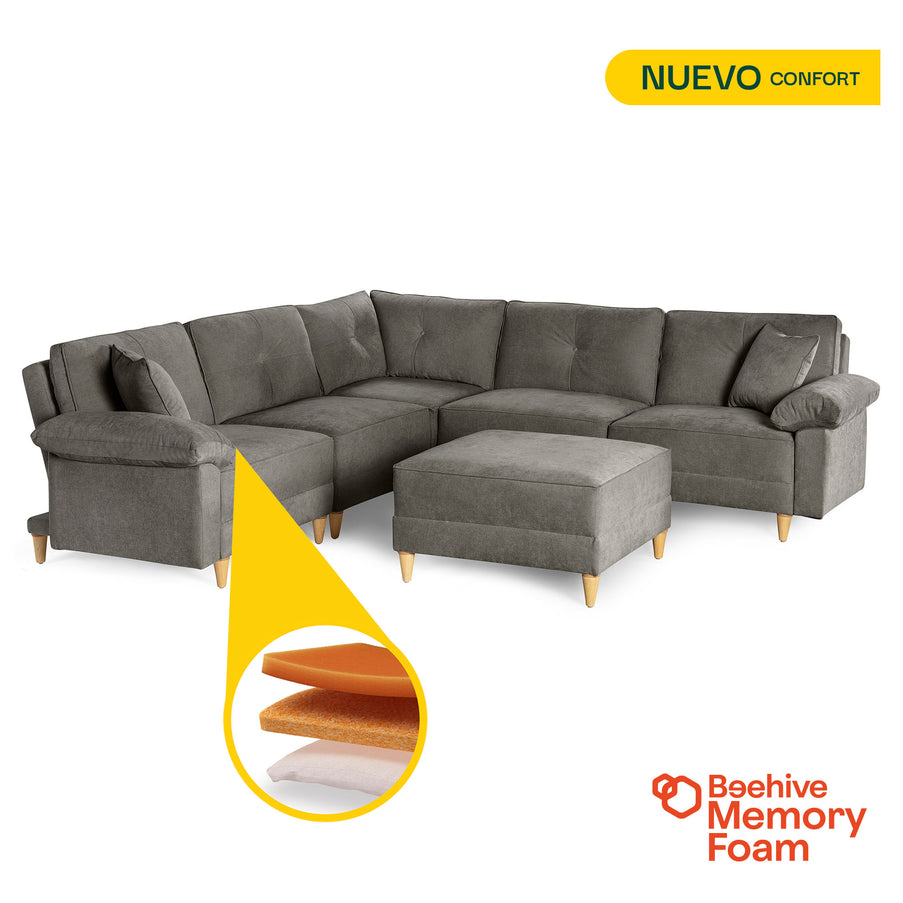 Sala Modular Maristella De 6 modulos Color Oxford