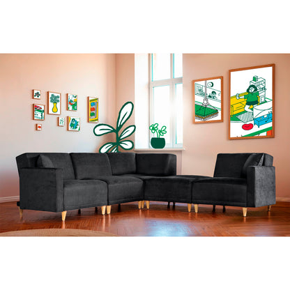 Sala modular Avalon de 5 modulos Color Negro