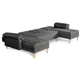 Sala Modular Doble Chaise Barker Color Gris Oxford